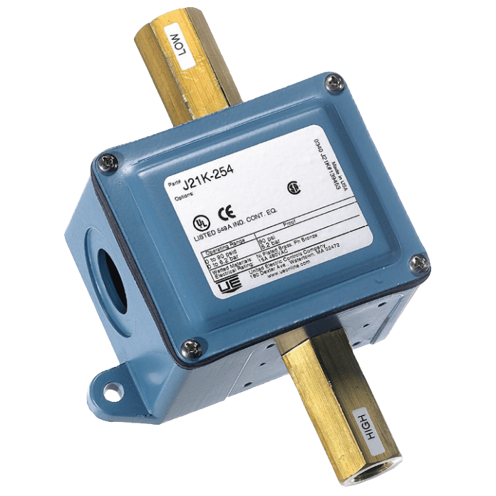 United Electric Differential Pressure Switch, J21K Series Type J21K Models 232 & 254